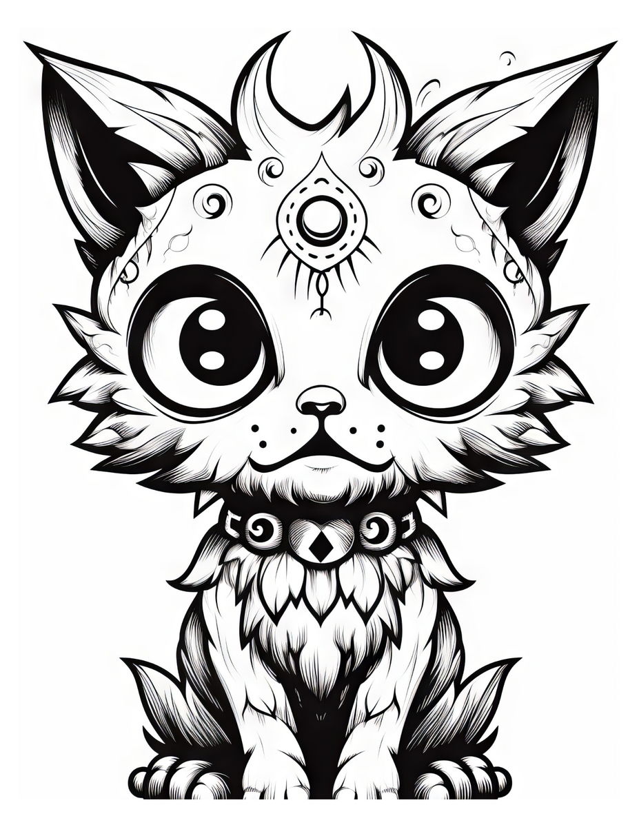 Creepy Cute Animals Coloring Book