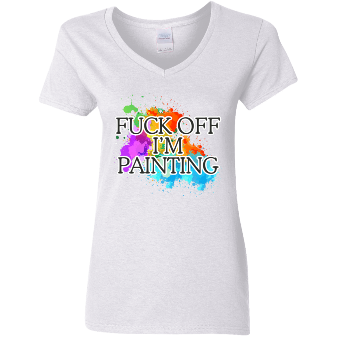 fuck-of-im-painting-ladies-5-3-oz-v-neck-t-shirt