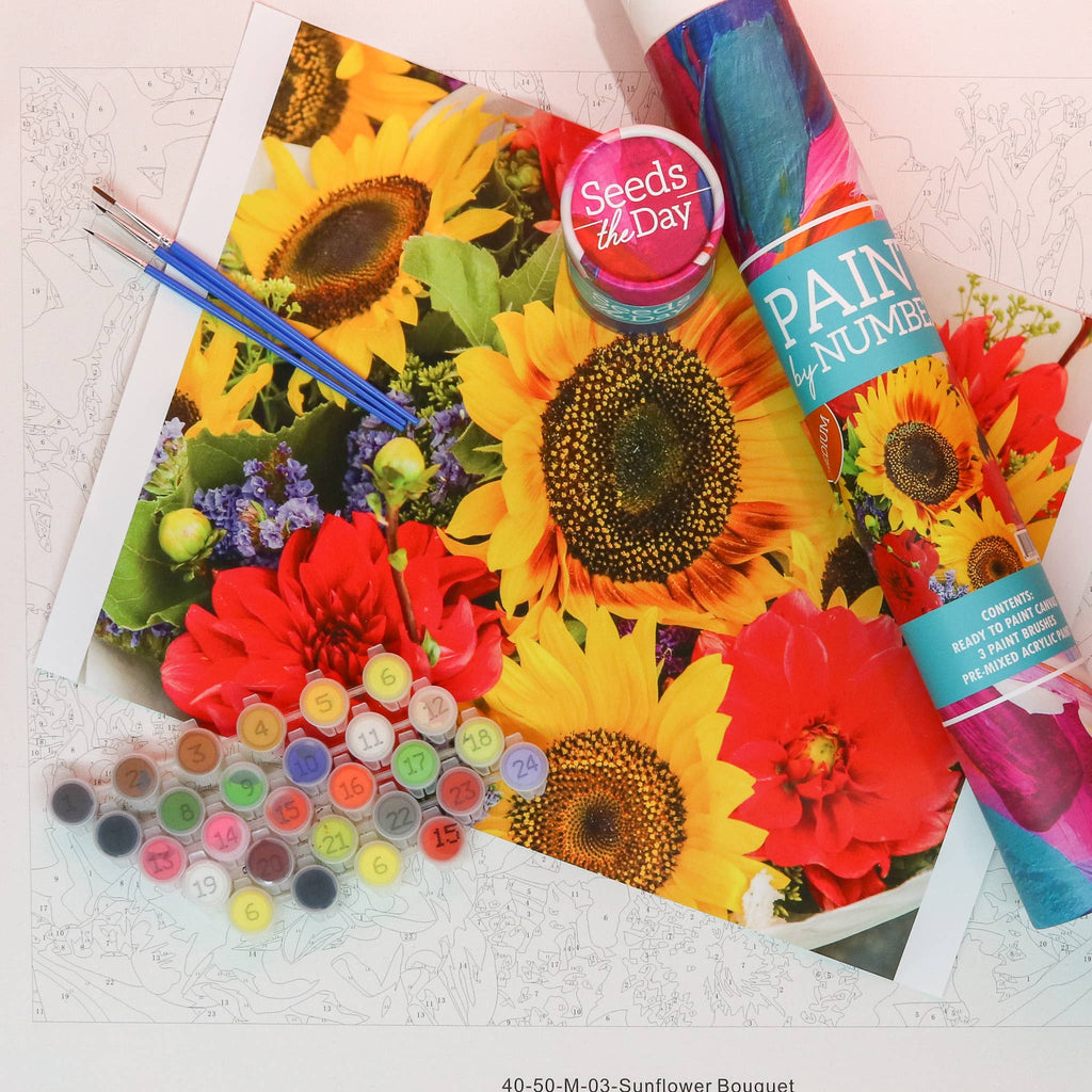 Sunflower Adult DIY Paint-By-Number Craft Kits Gifts