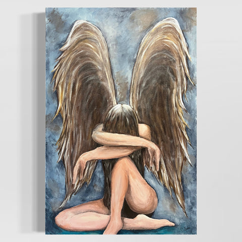 Feelings of an Angel Original Acrylic Painting and Prints - JJ Bean Designs