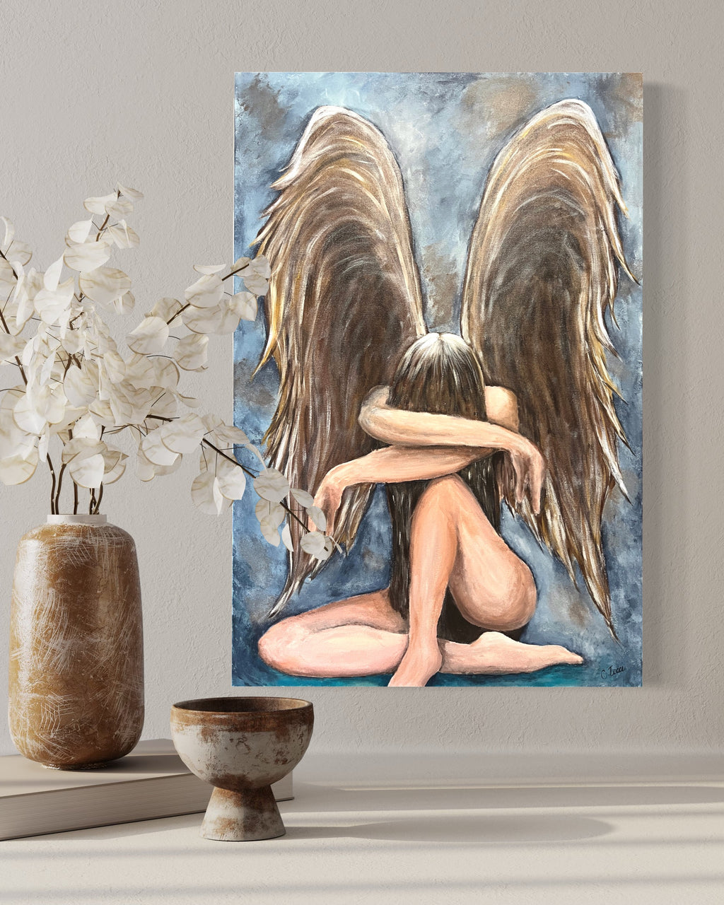 Feelings of an Angel Original Acrylic Painting and Prints - JJ Bean Designs