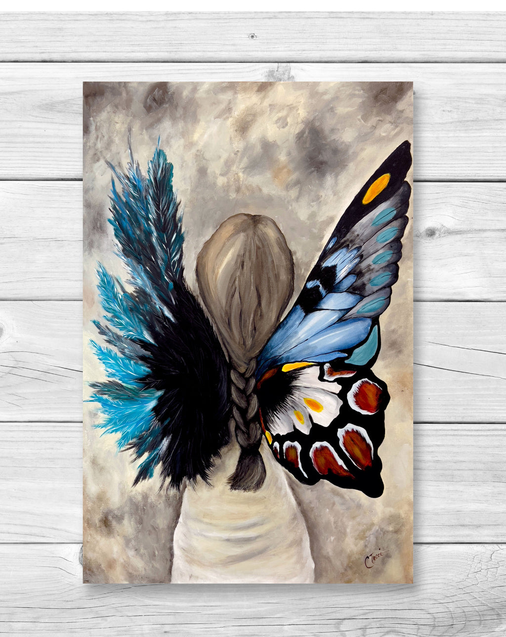 Wings Of Change Acrylic Canvas Painting and Prints - JJ Bean Designs