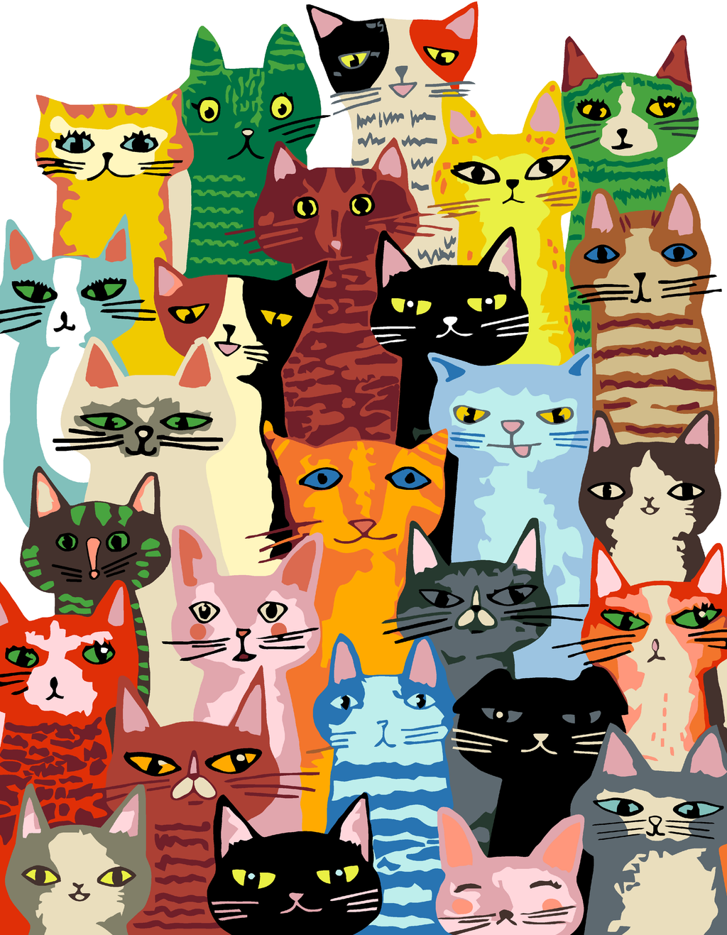 Funny Cats Paint By Numbers