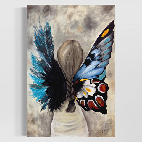 Wings Of Change Acrylic Canvas Painting and Prints - JJ Bean Designs